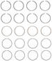 Enginetech R89134-100 Cast 1.00mm Oversize Piston Ring Set for 1987-2003 Chevy GMC Buick 2.0L/2.2L 122-134ci I4 - Complete Engine Ring Set