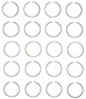 Enginetech S75124-STD Premium Standard Piston Ring Set for 2001-2012 Toyota Scion 1.5L 91ci I4 - Complete Engine Ring Set