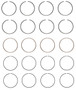 Enginetech C96014-060 Premium .060" Oversize Piston Ring Set for 1985-1993 Ford Mercury 2.3L 140ci I4 - Complete Engine Ring Set
