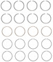 Enginetech C88524-STD Premium Standard Piston Ring Set for 1975-1980 Toyota 2.2L I4 - Complete Engine Ring Set - Sized by Bore