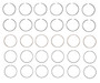 Enginetech R35056-060 Cast .060" Oversize Piston Ring Set for 1960-1979 Chevy Ford Buick 2.4L-3.3L 144-200ci I6 - Complete Engine Ring Set