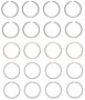 Enginetech C86014-100 Premium 1.00mm Oversize Piston Ring Set for 1983-2002 Ford Kia Mazda 2.0L/2.2L 122-133ci I4 - Complete Engine Ring Set