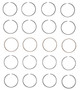 Enginetech S75314-STD Premium Standard Piston Ring Set for 1990-2000 Honda 1.5L/1.6L 98ci I4 - Complete Engine Ring Set - Sized by Bore