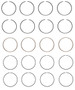 Enginetech C73134-.50 Premium .50mm Oversize Piston Ring Set for 1987-1994 Toyota 1.5L I4 - Complete Engine Ring Set - Sized by Bore