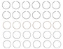 Enginetech C87546-100 Premium 1.00mm Oversize Piston Ring Set for 1988-1991 Toyota Lexus 2.5L V6 - Complete Engine Ring Set