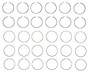 Enginetech R34056-040 Cast .040" Oversize Piston Ring Set for 1960-1987 Dodge Chrysler Plymouth 2.8L-3.7L I6 - Complete Engine Ring Set