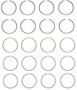 Enginetech R40054-020 Cast .020" Oversize Piston Ring Set for 1977-1993 Chevy GMC Jeep Buick 2.5L 151ci I4 - Complete Engine Ring Set