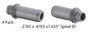 Valve Guides: Set of 4 - .2765 x .4763 x 1.735" - Iron Spiral Reamed - GD8558