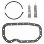 Fel-Pro OS 30556 A Oil Pan Gasket Set for 1986-1997 Isuzu/Honda 2.6L 2.3L L4 - High-temperature Rubber-coated fiber - fits Amigo, Pickup,