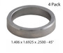 Enginetech ST16871 Exhaust Valve Seats for 1958-1986 Ford Mercury - 1.406 ID x 1.6925 OD x .2500" Thick - 45deg Seat Angle - Hi-Chrome Cast