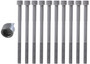 Enginetech HB200 TTY Head Bolt Set for 1998-2008 Pontiac/Toyota Celica/Corolla/MR2 Spyder/Matrix 1.8L - Torque-to-Yield, Single Use