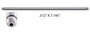 Enginetech EPR373 Push Rod - 4-Pack for 1987-2014 Buick Cadillac Chevrolet Astro Blazer Bravada Brougham 4.3L 7.195" OAL