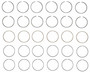 Piston & Ring Set (8) for Ford 232 3.8L - Enginetech K3017 - Size = P.75