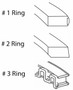 Piston & Ring Set (8) for Ford 256 4.2L - Enginetech K3036 - Size = P100