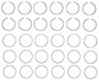 Piston & Ring Set (8) for Ford 232 3.8L - Enginetech K3049 - Size = P100