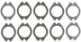 Mahle Exhaust Pipe Flange Gasket for 1958-1987 Bristol/Chrysler/DeSoto/Dodge/Facel Vega D100 Pickup/Fury/B200 Van/Charger/Coronet 2.8L 3.2L