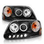 Anzo Projector Headlights for Ford F-150 with Black Housing, Halo, and LED (1pc)