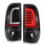 Anzo LED Tail Lights with Light Bar in Black Housing Clear Lens for Ford F-150