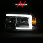 Anzo Crystal headlight Set for 97-04 Dodge Dakota/Durango w/ Light Bar Chrome Housing