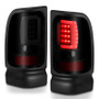 Anzo LED Taillights for 1994-2001 Dodge Ram 1500 Plank Style Black w/Smoke Lens