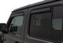AVS Ventvisor In-Channel Window Deflectors 4pc for 2018 Jeep Wrangler Unlimited (4-Door) - Smoke