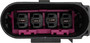 NTK Switching Oxygen Sensor 25622 - connector view