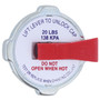 Motorad Steel Safety Lever Radiator Cap ST20 - top view