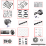 Enginetech MKC173GP Master Engine Rebuild Kit for 1985-1985 Chevy 173 2.8L V6 1.5 Over Bore (3.505")