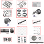 Enginetech MKC173CP Master Engine Rebuild Kit for 1985-1986 Chevy 173 2.8L V6 .030" Over Bore (3.535")