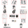 Enginetech MKF244P Master Engine Rebuild Kit for 1990-1993 Ford 244 4.0L V6 Standard Bore (3.955")