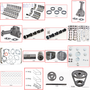 Enginetech MKF351WJ Master Engine Rebuild Kit for 1983-1984 Ford 351 5.8L V8 .060" Over Bore (4.060")