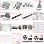Enginetech MKF351WF Master Engine Rebuild Kit for 1983-1986 Ford 351 5.8L V8 .020" Over Bore (4.020")