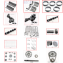 Enginetech MKF351MCP Master Engine Rebuild Kit for 1977-1979 Ford 351 5.8L V8 Standard Bore (4.000")
