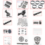 Enginetech MKF400D Master Engine Rebuild Kit for 1977-1982 Ford 400 6.6L V8 .030" Over Bore (4.030")