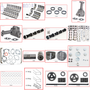 Enginetech MKF351WD Master Engine Rebuild Kit for 1983-1986 Ford 351 5.8L V8 .030" Over Bore (4.030")
