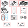 Enginetech MKMI3.0P Master Engine Rebuild Kit for 1989-1993 Mitsubishi 3.0L V6 .040" Over Bore (3.625")