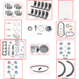 Enginetech MKIS2.3P Master Engine Rebuild Kit for 1986-1995 Isuzu 2.3L 4-Cyl Standard Bore (3.515")