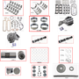 Enginetech MKIS2.8P Master Engine Rebuild Kit for 1989-1989 Isuzu 2.8L V6 .040" Over Bore (3.545")