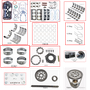 Enginetech RCB3800QP Engine Rebuild Kit for 2000-2003 Chevy 3800 3.8L V6 .020" Over Bore (3.820")