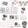 Enginetech RCCR440B Engine Rebuild Kit for 1972-1974 Plymouth 7.2L V8 .030" Over Bore (4.350")