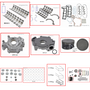 Enginetech RCCR287P Engine Rebuild Kit for 1999-2003 Jeep 4.7L V8 .030" Over Bore (3.690")