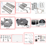 Enginetech RCCR287DP Engine Rebuild Kit for 2002-2003 Jeep 4.7L V8 .030" Over Bore (3.690")