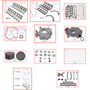 Enginetech RCCR287JP Engine Rebuild Kit for 2004-2007 Dodge 4.7L V8 .040" Over Bore (3.700")