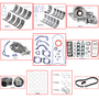 Enginetech RCF121BP Engine Rebuild Kit for 2000-2002 Ford 121 2.0L 4-Cyl .040" Over Bore (3.380")