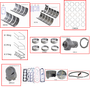 Enginetech RCF153BP Engine Rebuild Kit for 1998-1998 Ford 153 2.5L 4-Cyl Standard Bore (3.780")