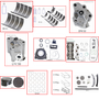 Enginetech RCF138AP Engine Rebuild Kit for 2004-2011 Ford 138 2.3L 4-Cyl .020" Over Bore (3.465")