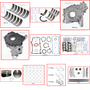 Enginetech RCF181P Engine Rebuild Kit for 1996-1996 Ford 181 3.0L V6 .020" Over Bore (3.525")
