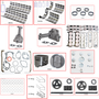Enginetech RCF351WF Engine Rebuild Kit for 1983-1986 Ford 351 5.8L V8 .060" Over Bore (4.060")