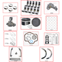 Enginetech RCSC2.4P Engine Rebuild Kit for 2005-2006 Scion 2.4L 4-Cyl Standard Bore (3.485")
