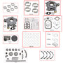 Enginetech RCNI3.0P Engine Rebuild Kit for 1995-2001 INFINITI 3.0L V6 Standard Bore (3.660")